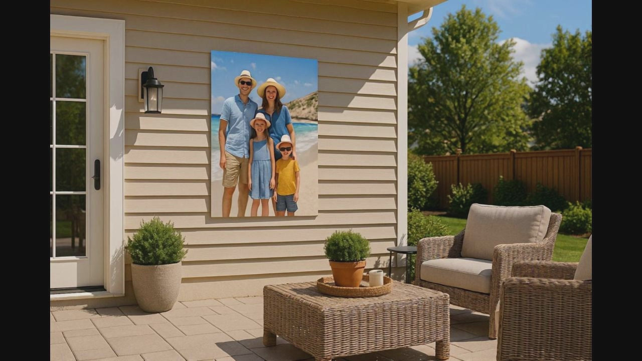 Load video: wowzart prints withstand any weather, even frozen in solid ice